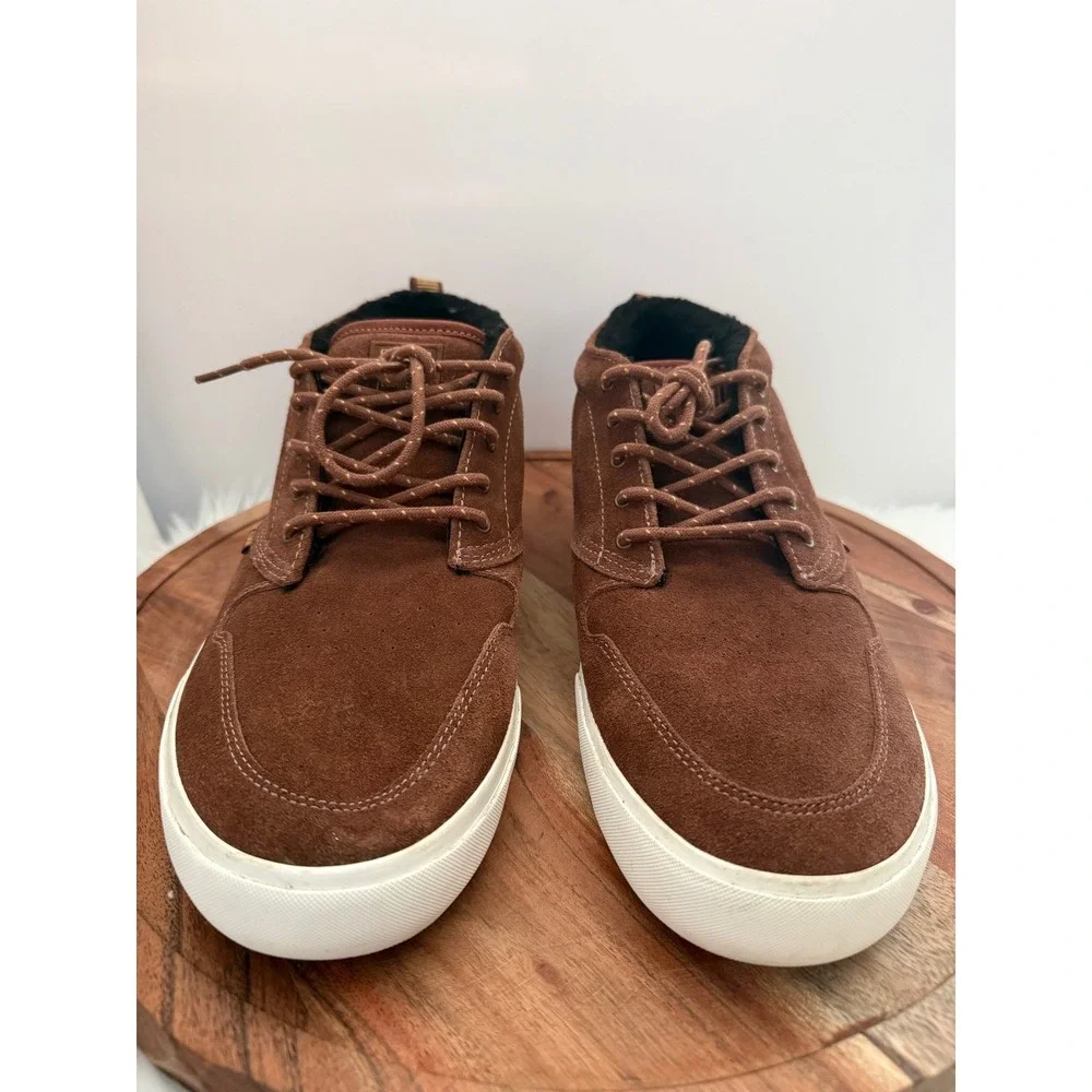 Element Men's Brown Suede Chukkas Fleece Lined Mid‎ Top Sneakers Size 13